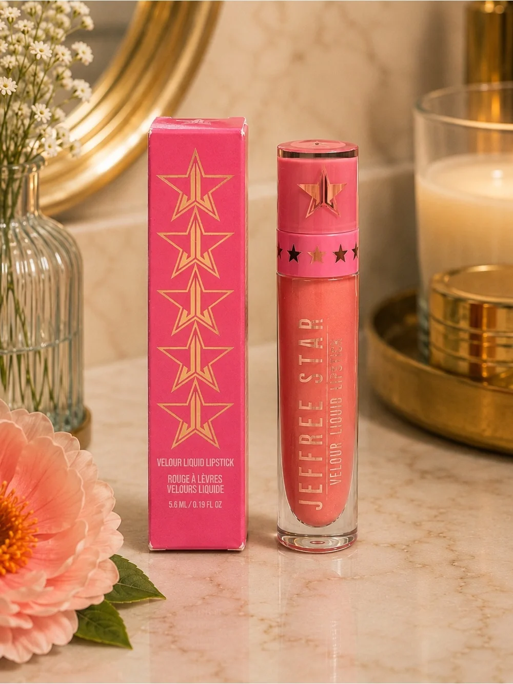 Jeffree Star 714 Velour Liquid Lipstick Peach Coral Pink NIB